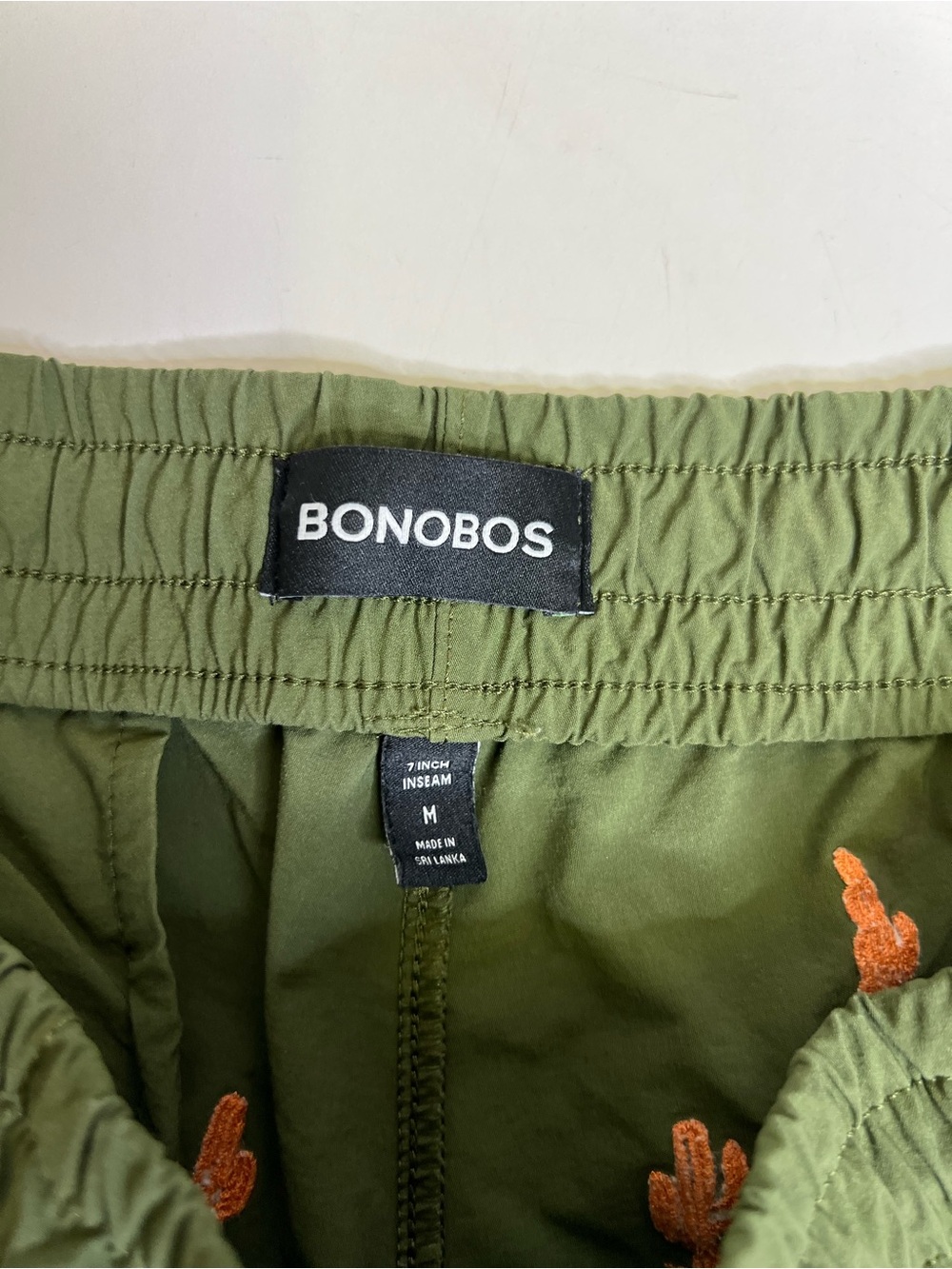Bonobos The Rec Swim Trunks Green Cactus Men’s 7” Inseam - Size Medium - Picture 3 of 8